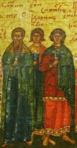 Св. мчци Трофим, Саватий и Доримедонт